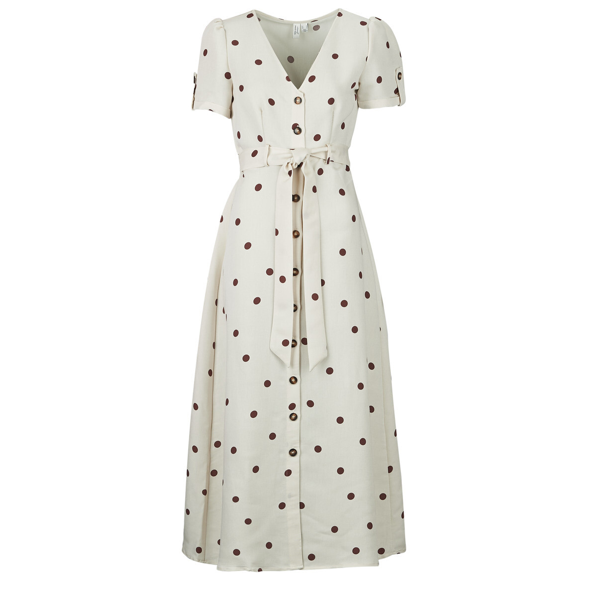 Vero Moda  VMJOAN S/S 7/8 SHIRT DRESS  Béžová