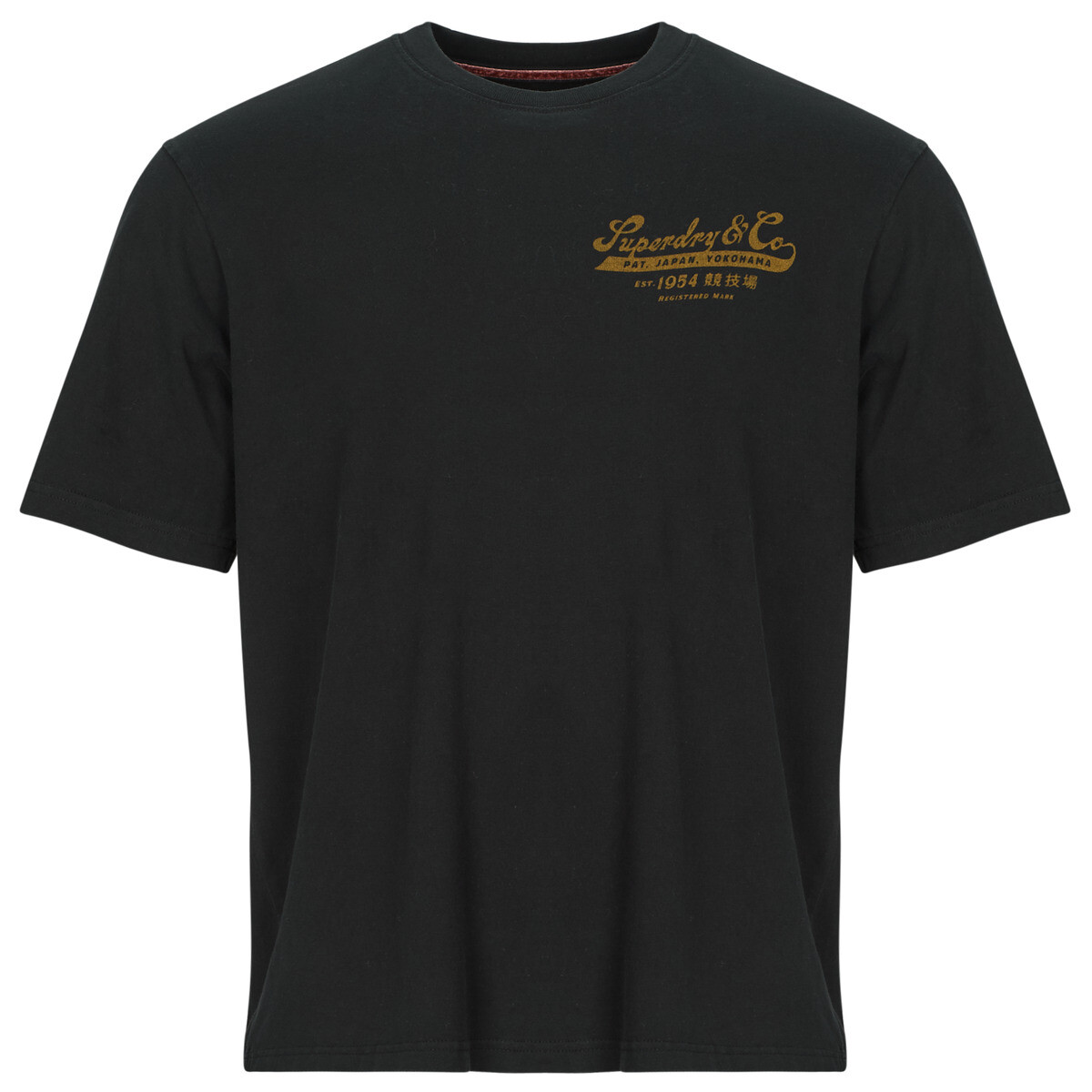 Superdry  Heritage Biker Loose T-Shirt  Černá