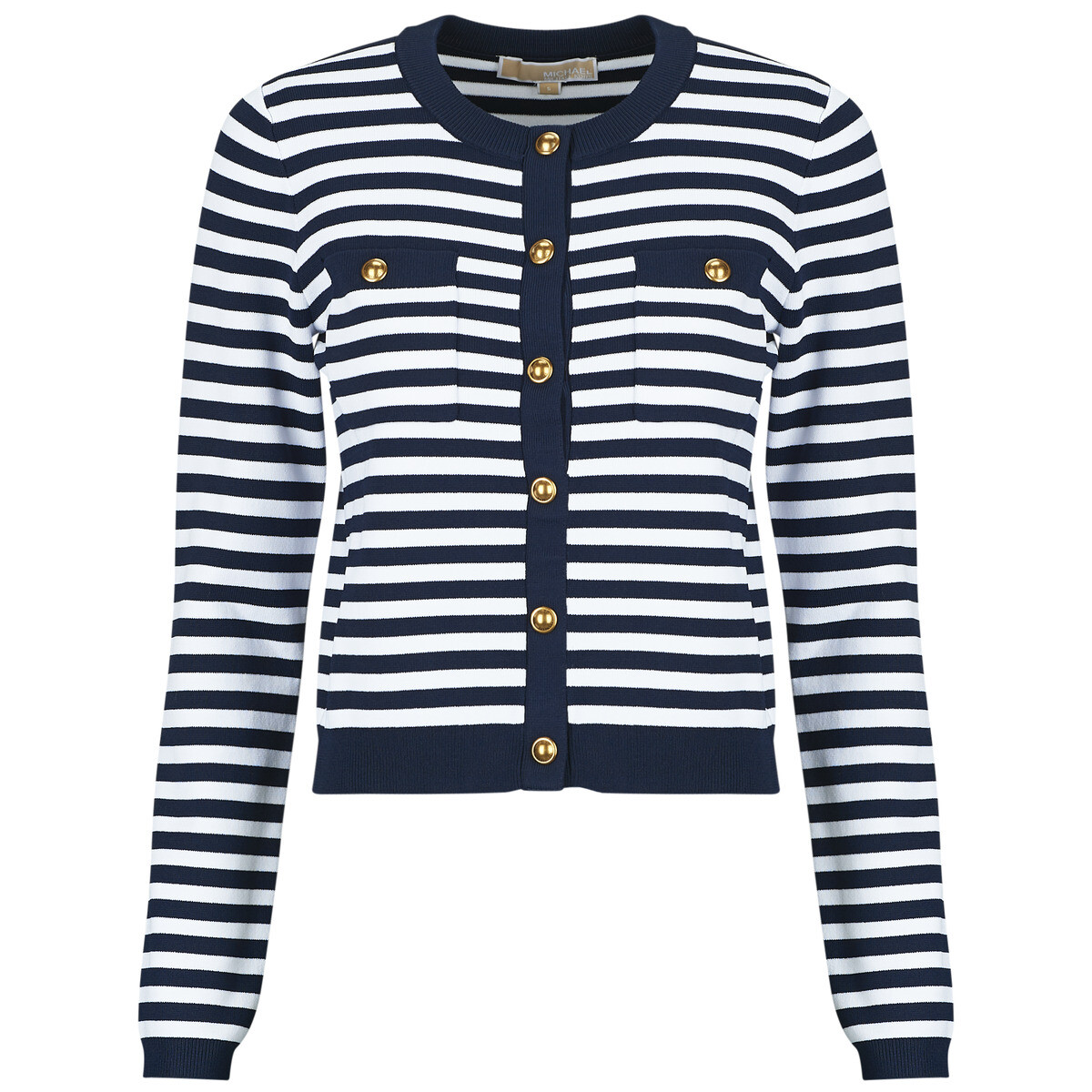 MICHAEL Michael Kors  STRIPE SNAP CARDI JKT  ruznobarevne