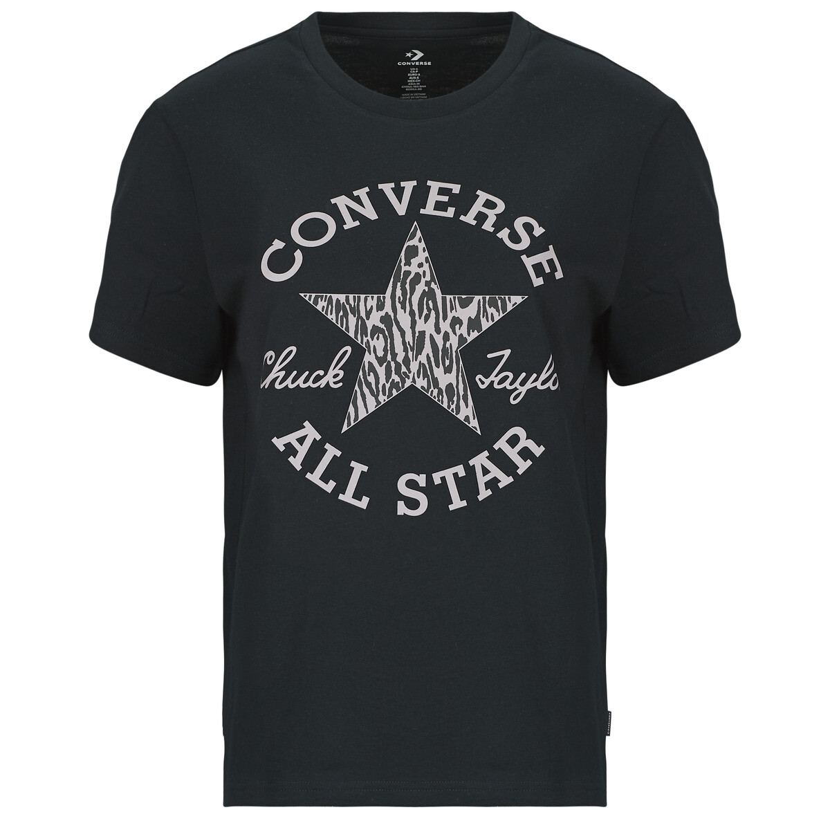 Converse  ANIMAL PRINT INFILL STANDARD FIT TEE  Černá