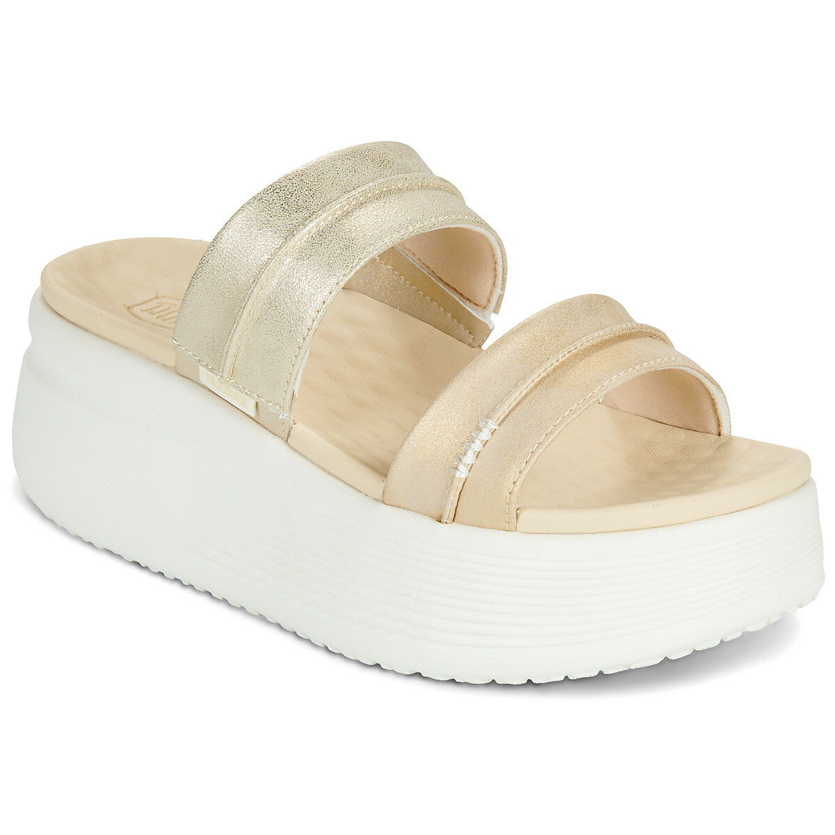 HEYDUDE  Austin Slide Classic Champagne Metallic  Zlatá