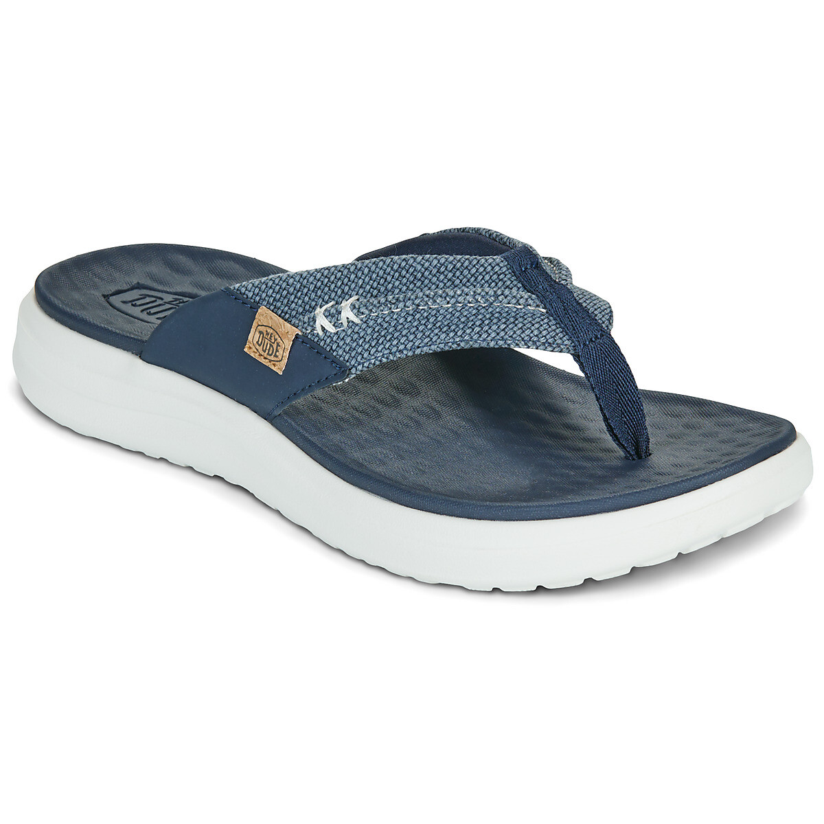 HEYDUDE  Finn Flip Braided Navy  Modrá