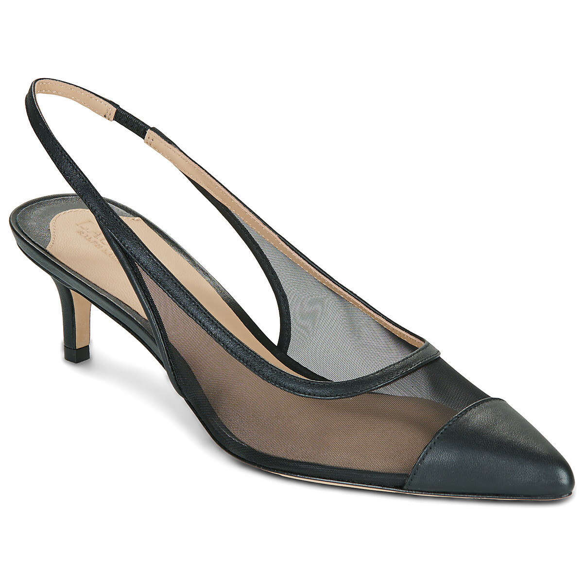 Lauren Ralph Lauren  LOLAH CP TOE-PUMPS-SLINGBACK  Černá