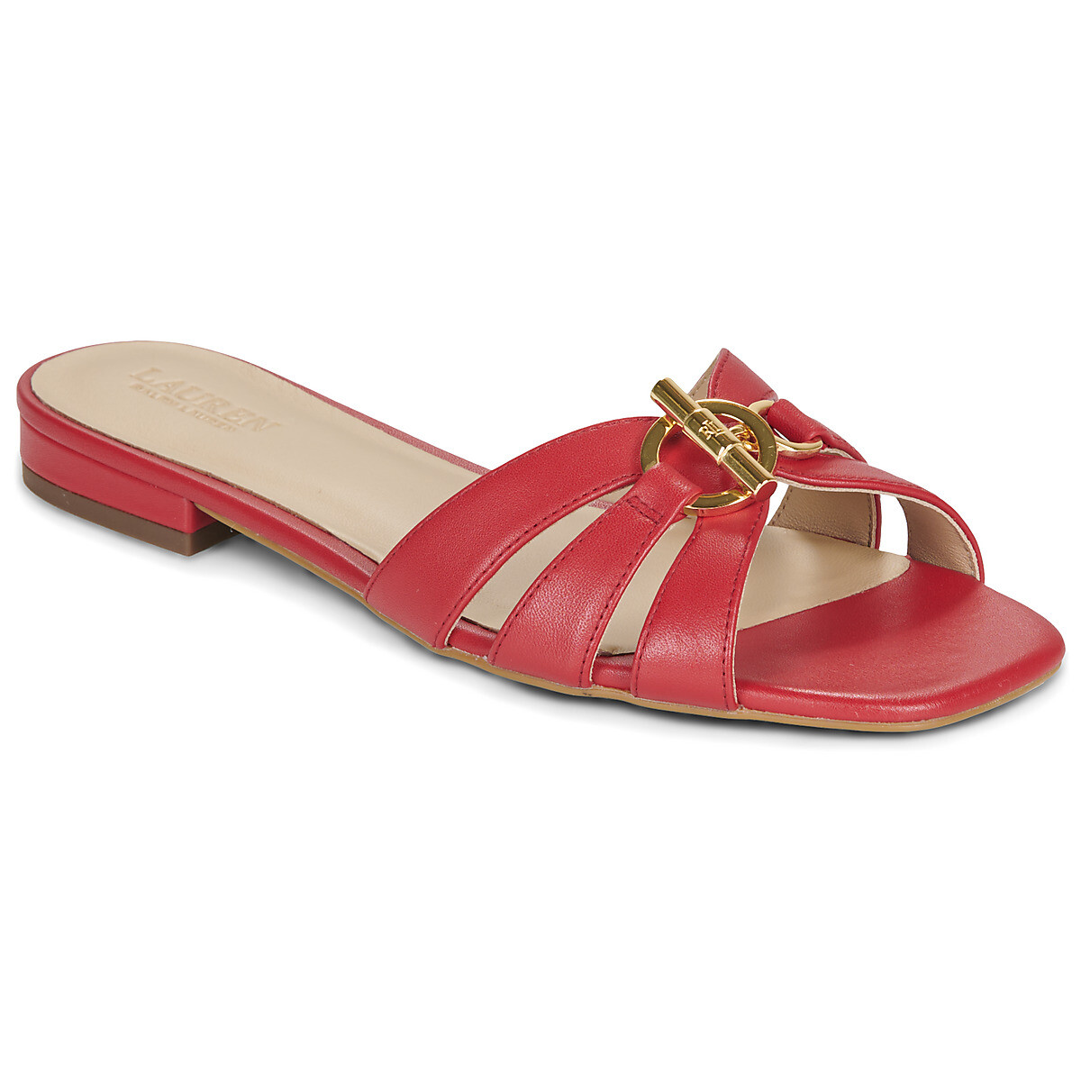 Lauren Ralph Lauren  BLAIKE SLIDE-SANDALS-SLIDE  Červená