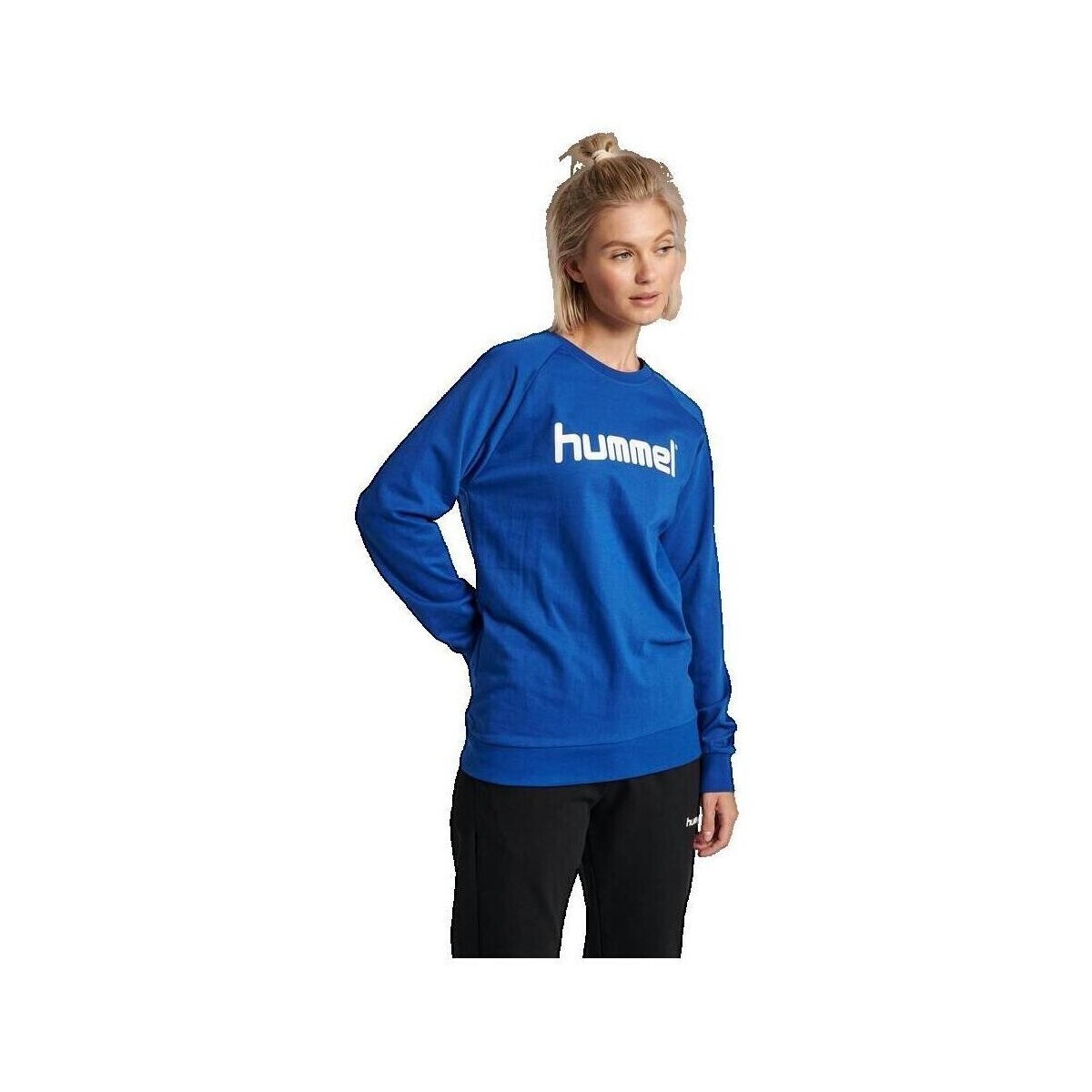 hummel  Sweatshirt  Go Cotton Logo  Modrá