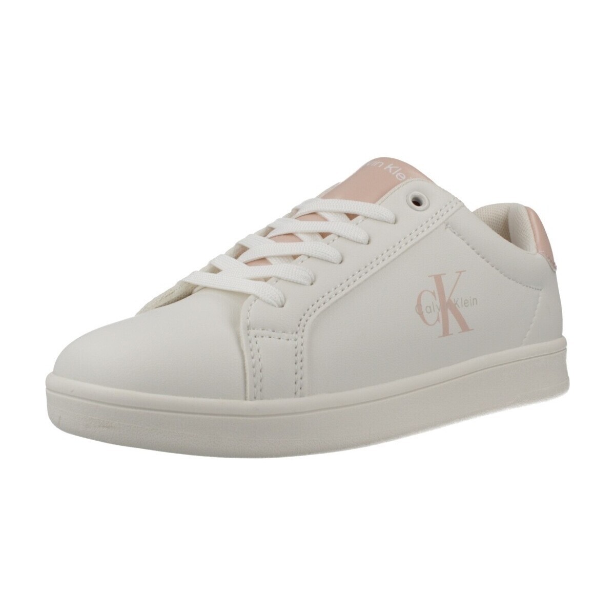 Calvin Klein Jeans  Low Cut Lace Up Sneaker Whtnude  Bílá