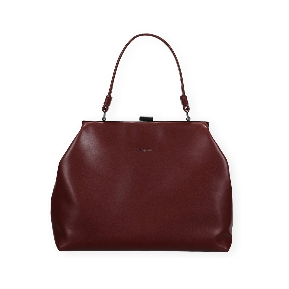 The Sticky Sis Club  Clasp Bag - Fig  Černá