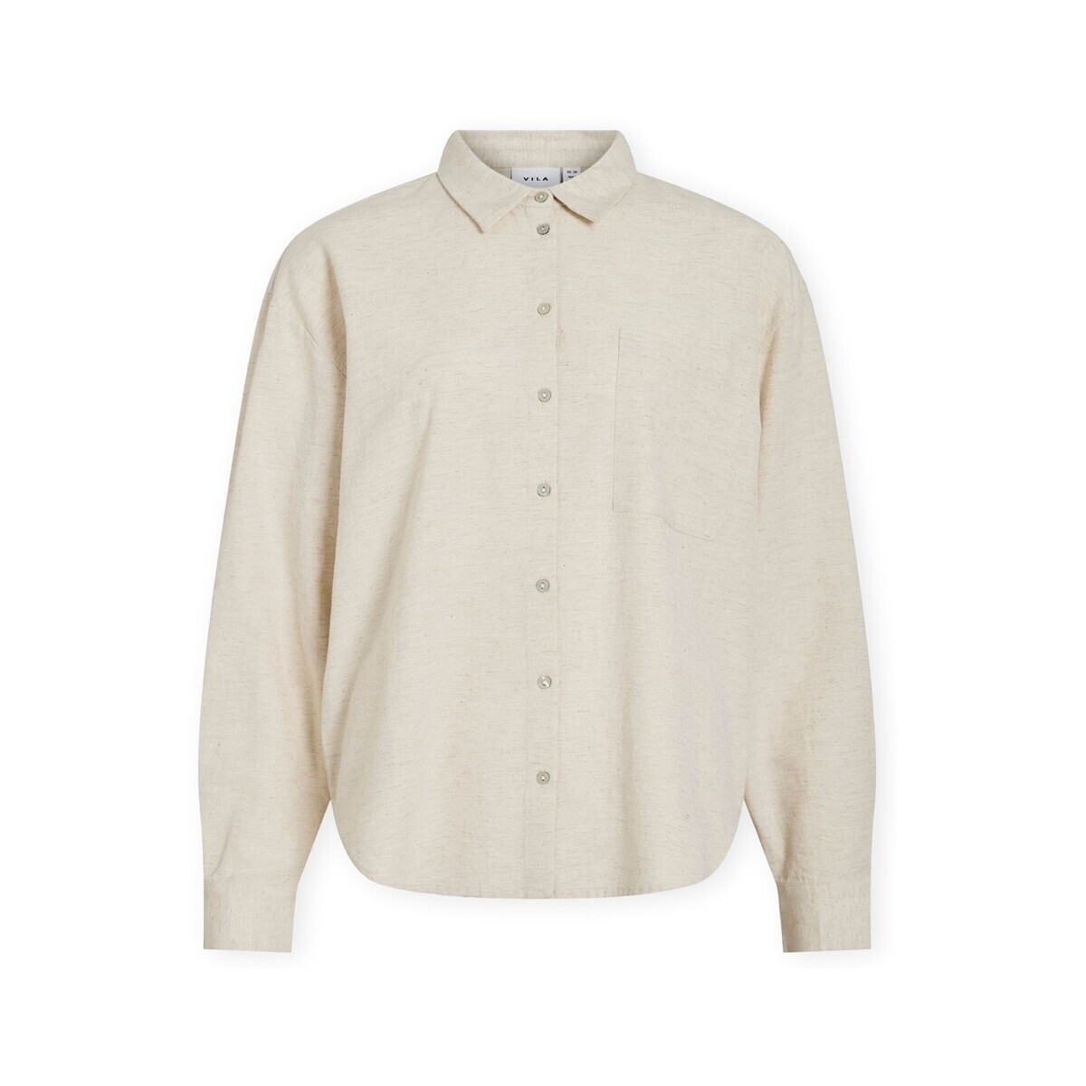 Vila  Noos Prisilla Loose Shirt - Super Light Natural Melan  Béžová