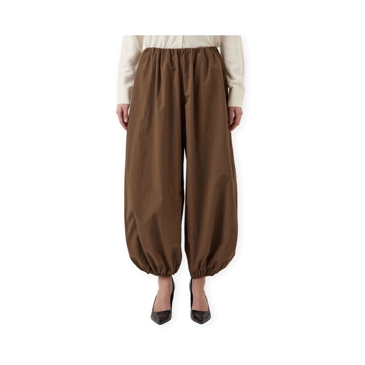 Y.a.s  YAS Billo Balloon Trousers - Teak  Hnědá