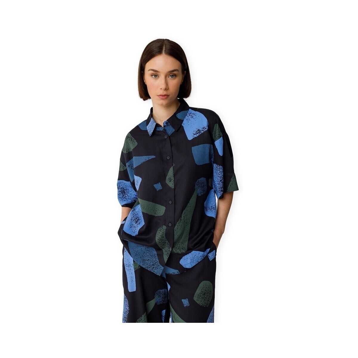 Skfk  Eukene Shirt - Cell  Modrá