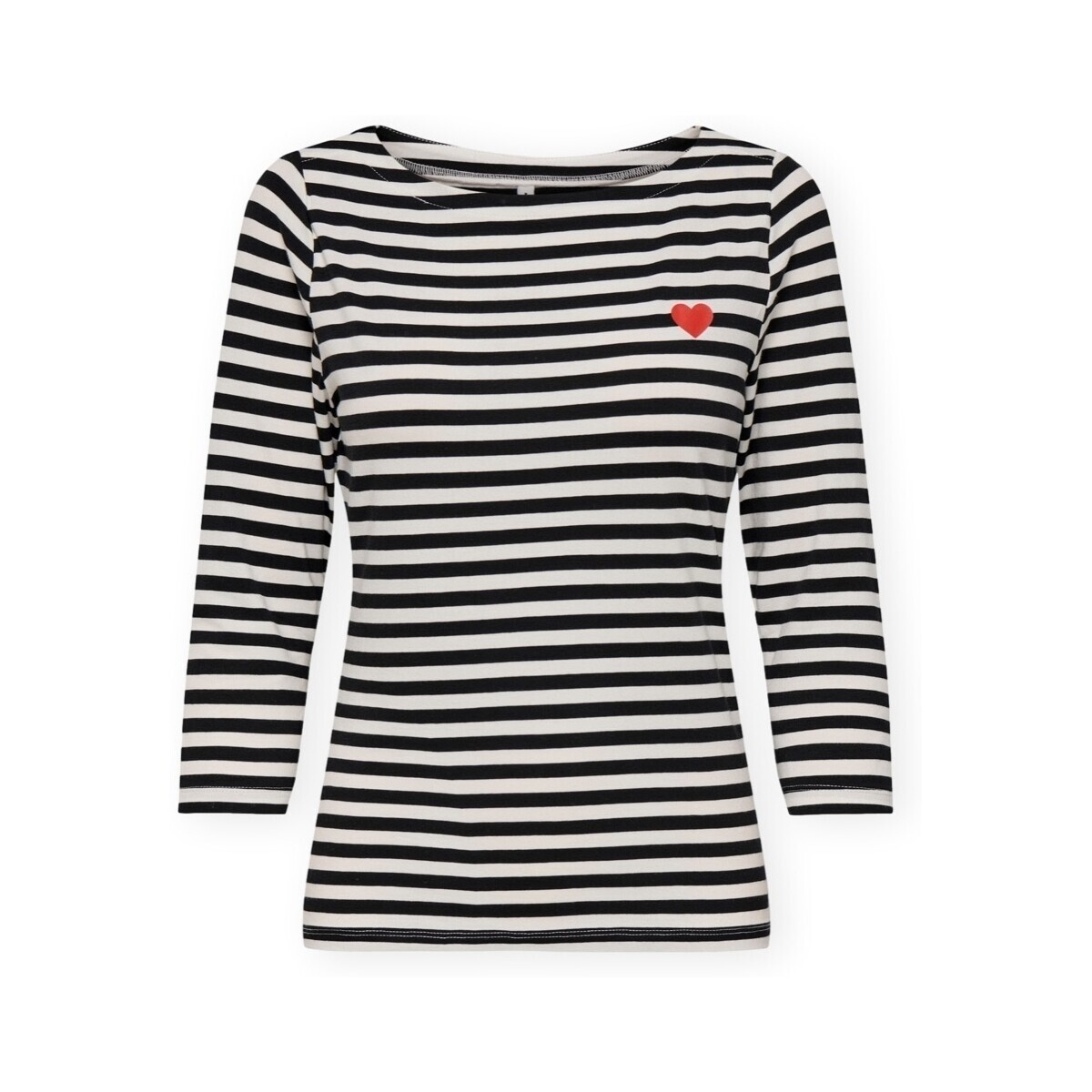 Only  Noos Top Fifi Life - Cloud Dancer/Black  Bílá