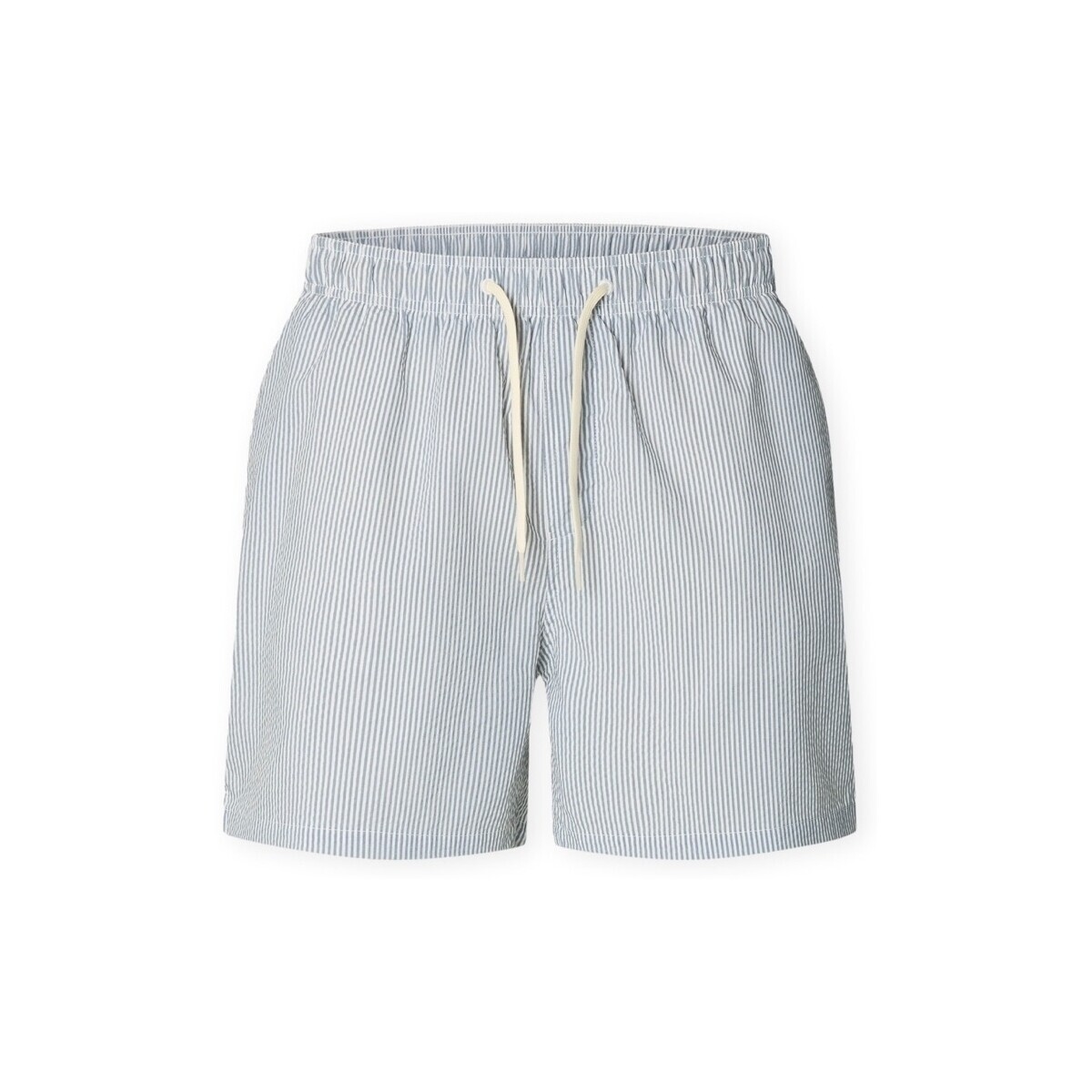 Selected  Cooper-Seersucker Swim Trunks - Blue Mirage  Modrá