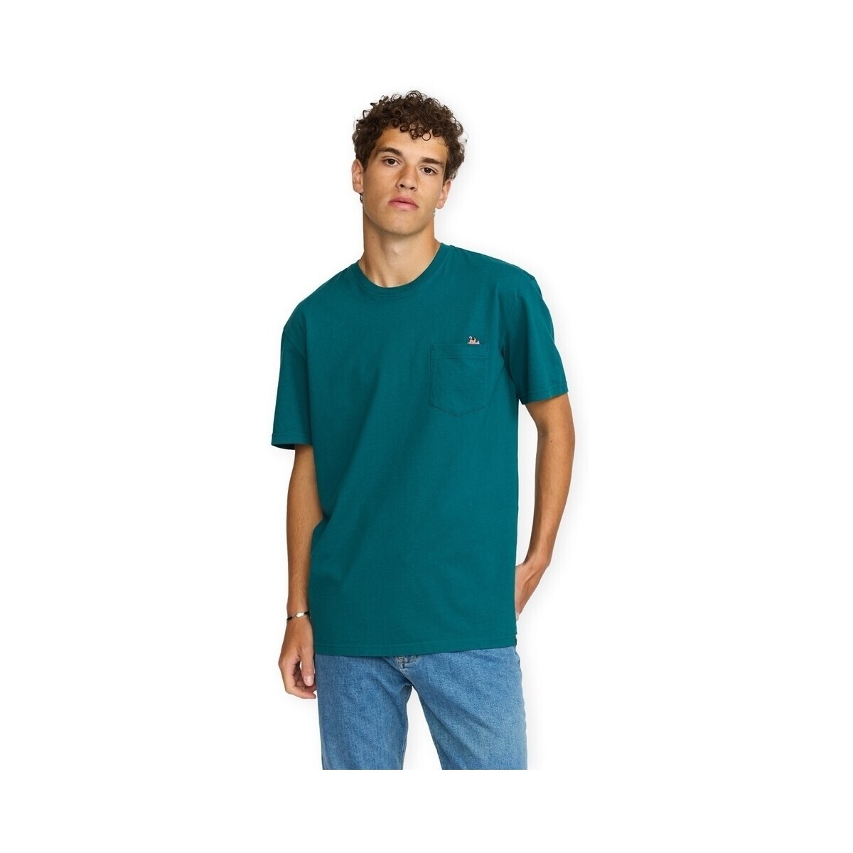 Revolution  Application T-Shirt 1450 FLA - Dark Petrol  Zelená
