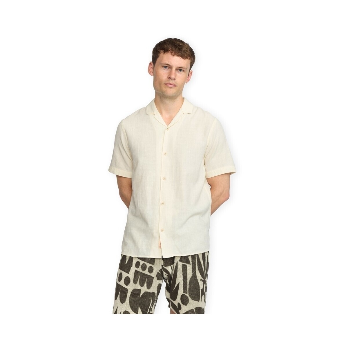 Revolution  Cuban Shirt 3927 - Off White  Béžová