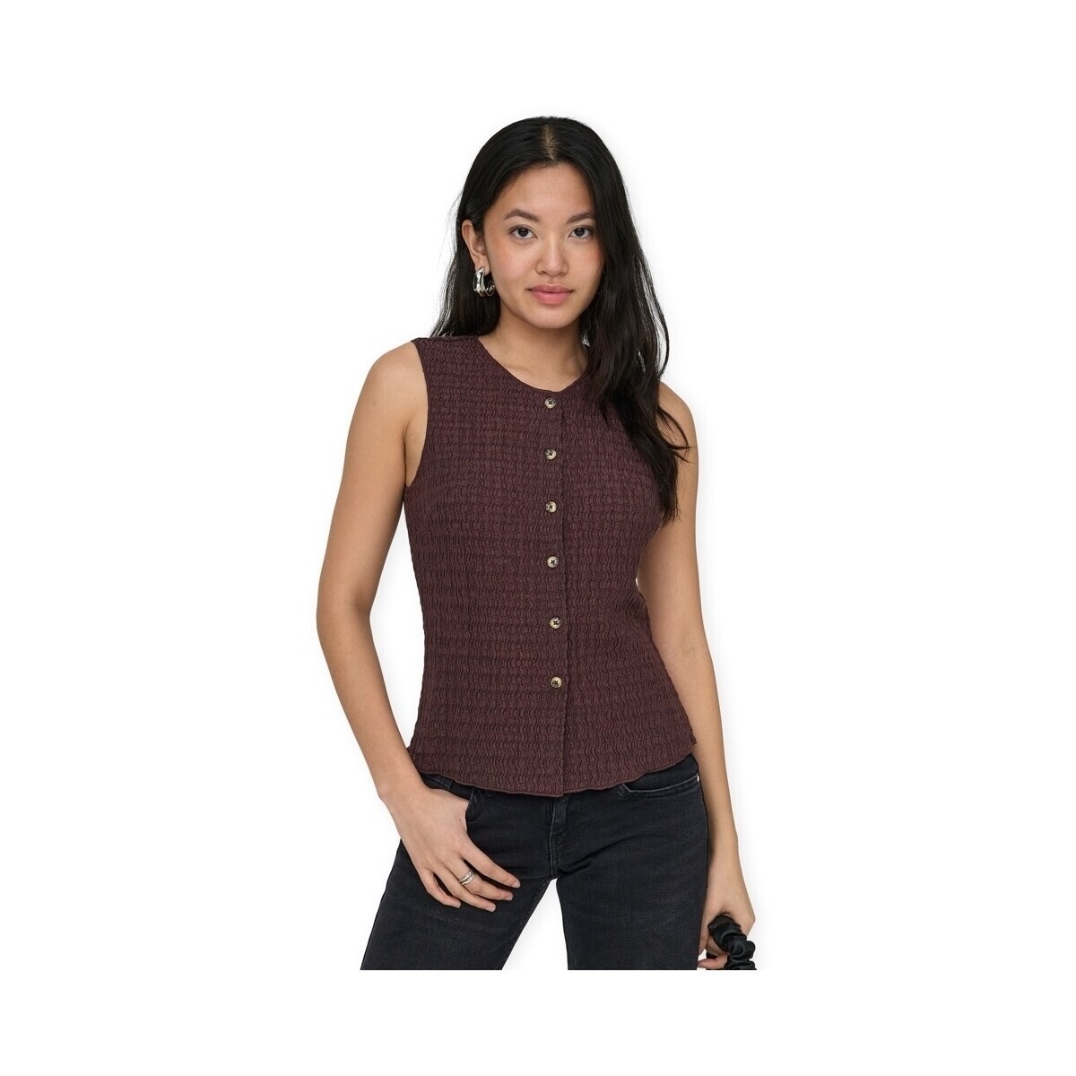 Only  Noos Top Ilse - Deep Mahogany  Hnědá