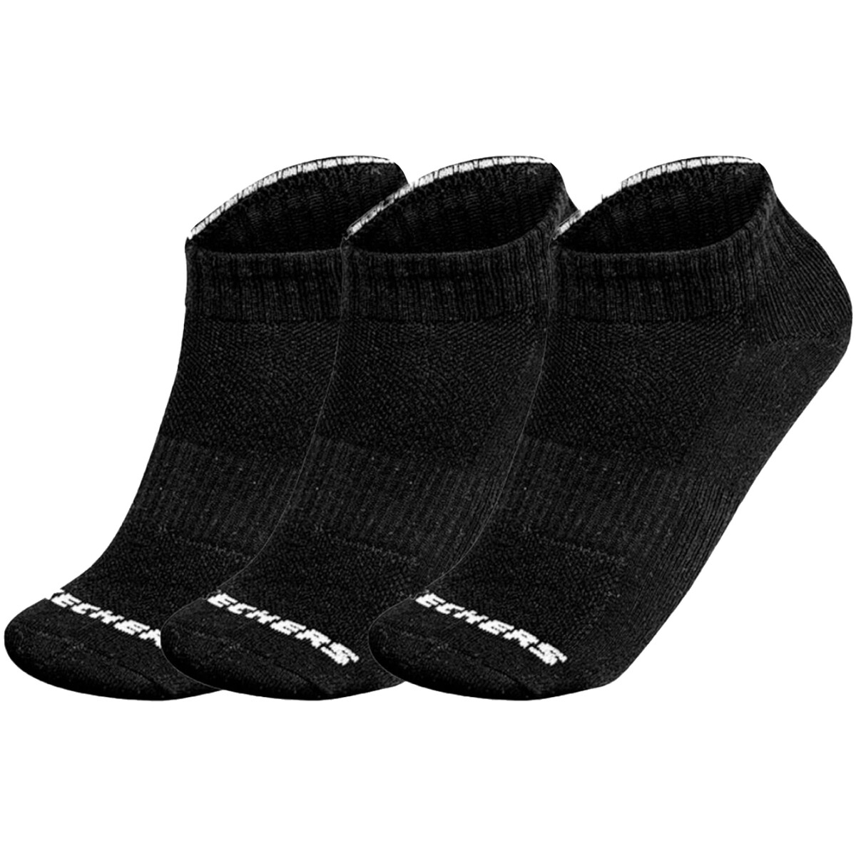 Skechers  3pk Unisex Terry Qtr Crew  Černá