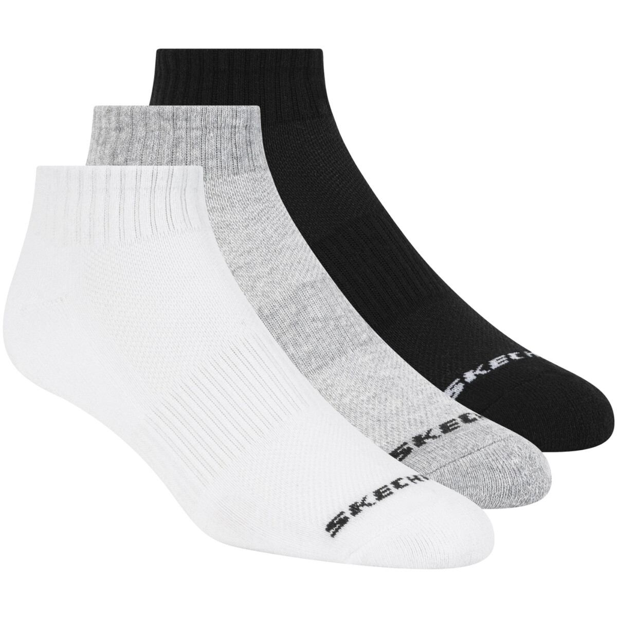 Skechers  3pk Unisex Terry Qtr Crew  Bílá