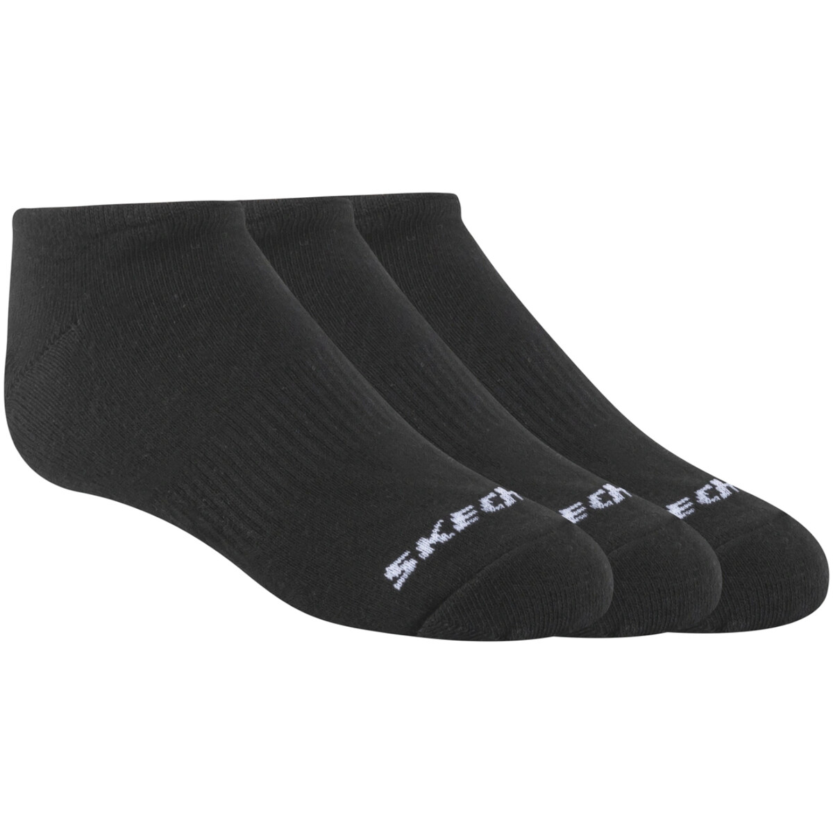 Skechers  3pk Unisex Non Terry No Show  Černá