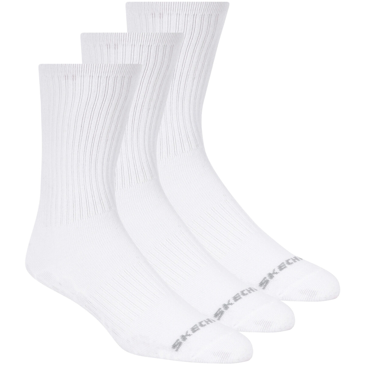 Skechers  3pk Unisex Non Terry Crew  Bílá