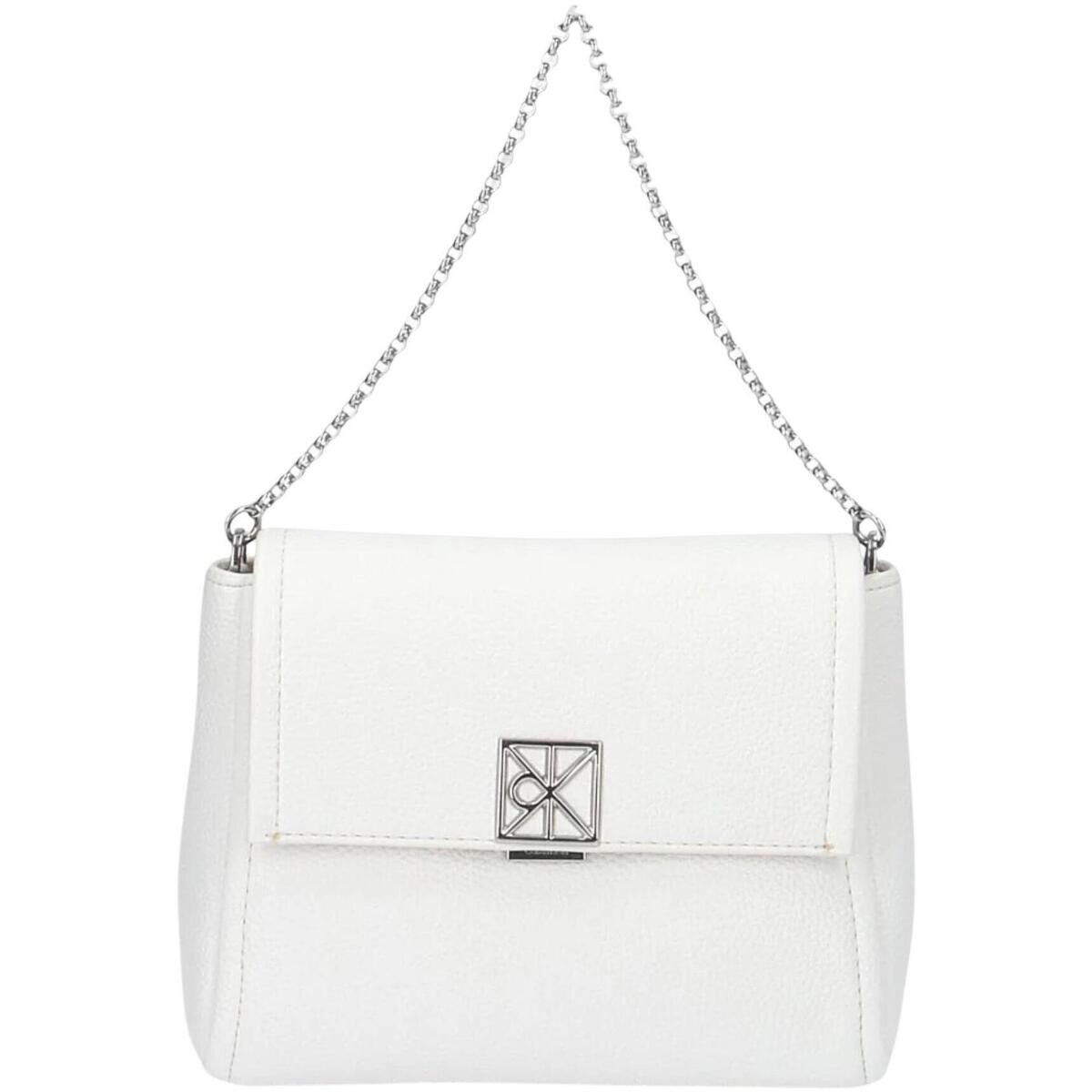 Calvin Klein Jeans  EMBLEM HW PEBBLE CROSSBODY 20 LV04F3511G  Bílá