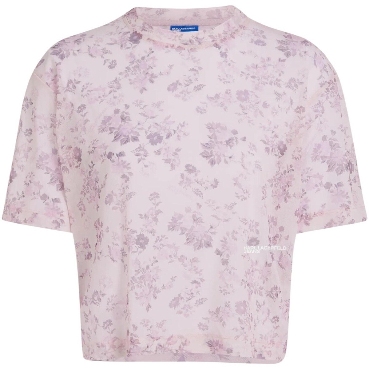 Karl Lagerfeld  KLJ Mesh Aop Tee B2W17089  Růžová