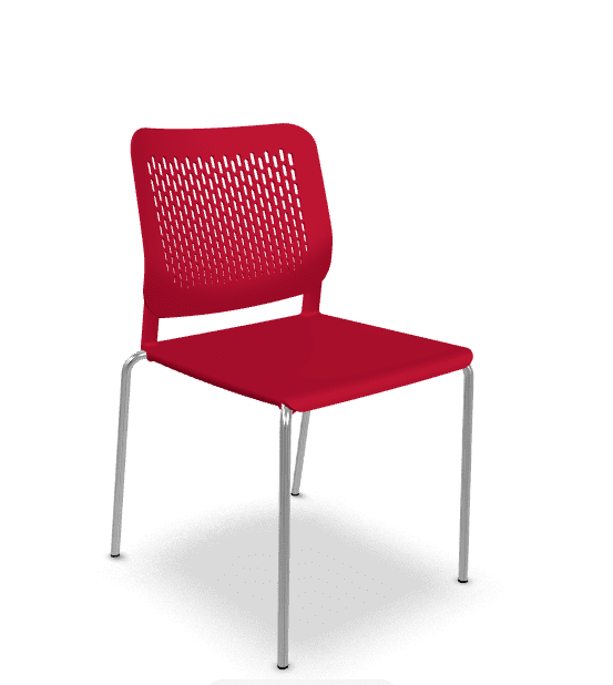 Konferenční židle TIME 171-N4 – plast, více barev, LD Seating 187C - červená