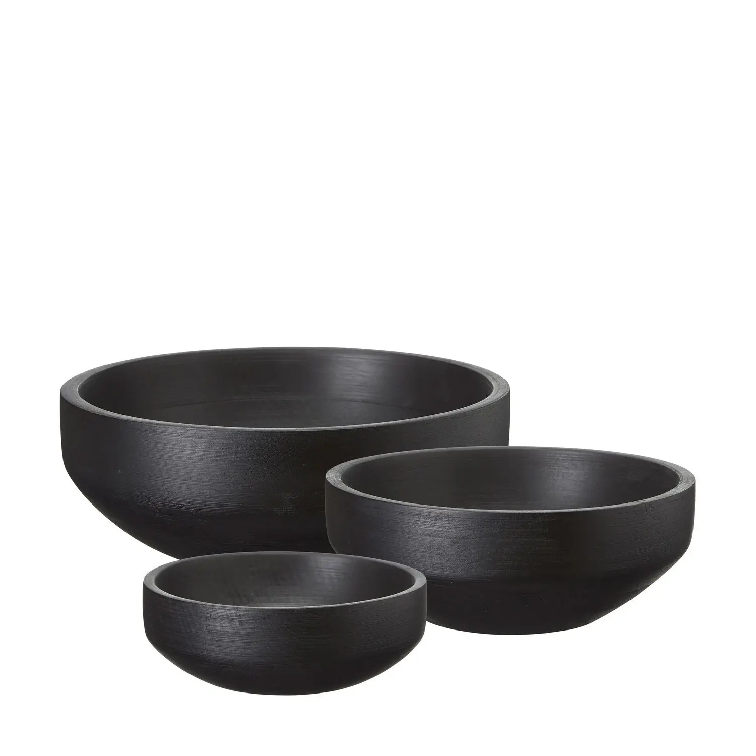 Dřevěné mísy 3 ks Wikholm Form AMALA - černé