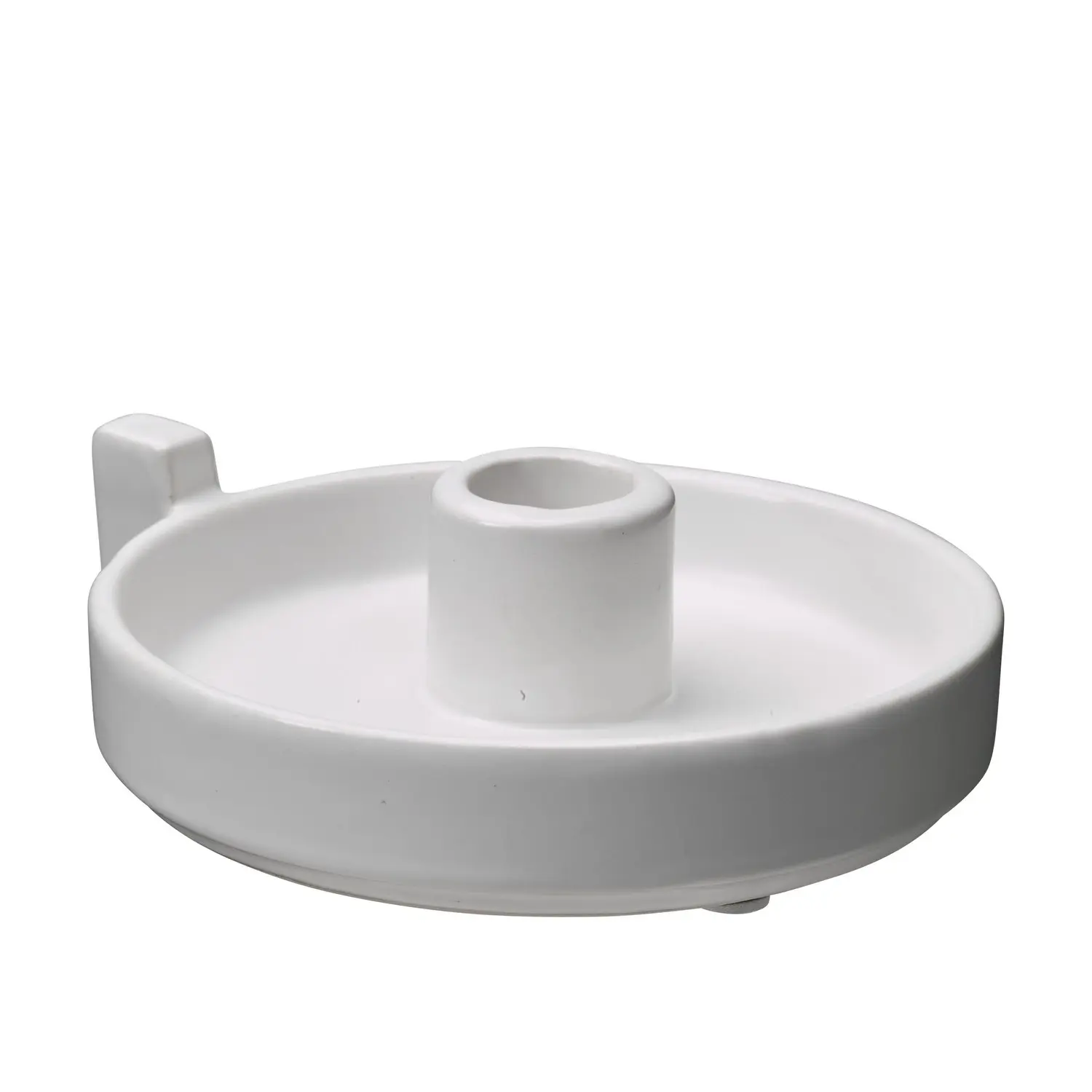 Kameninový svícen průměr 12 cm Wikholm Form RACHEL - bílý