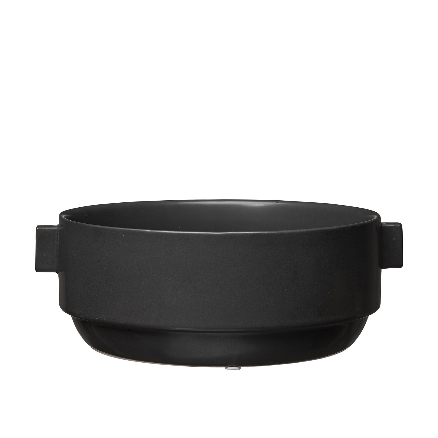 Kameninová nádoba na výsadbu výška 9 cm Wikholm Form RACHEL - černá