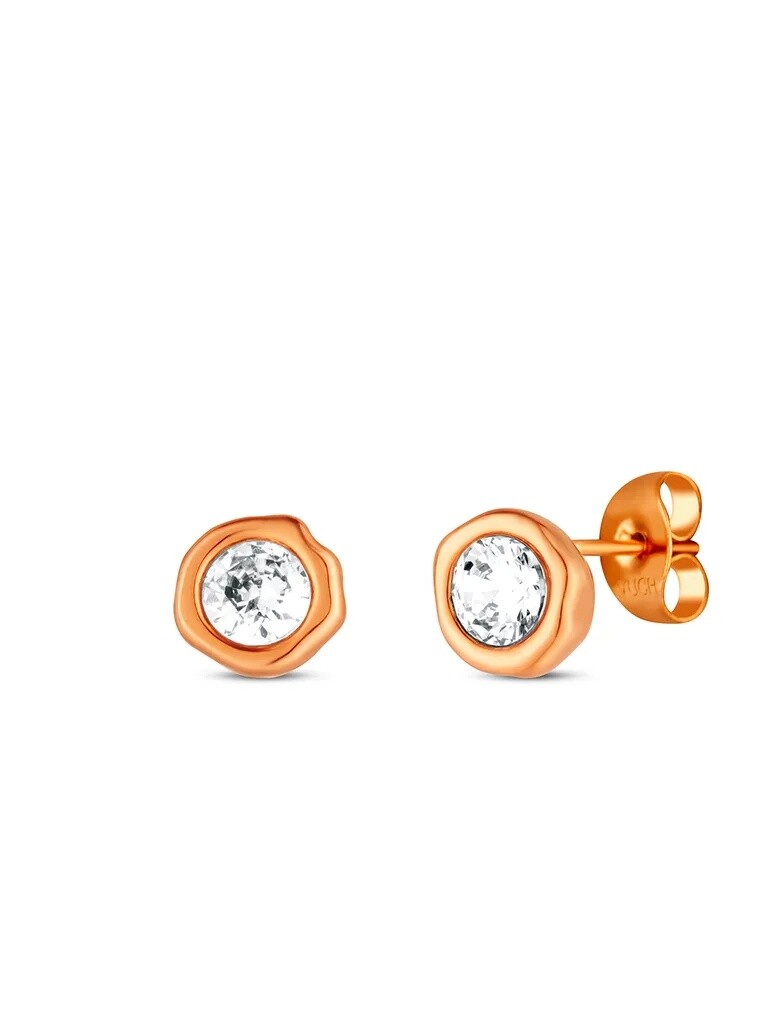 Vuch Designové pozlacené náušnice Ellin Rose Gold