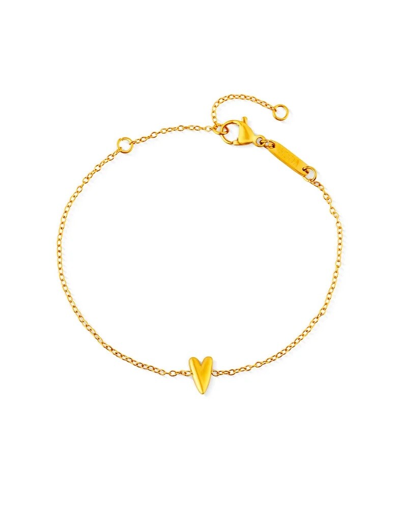 Vuch Ocelový náramek s designovým srdcem Amora Gold