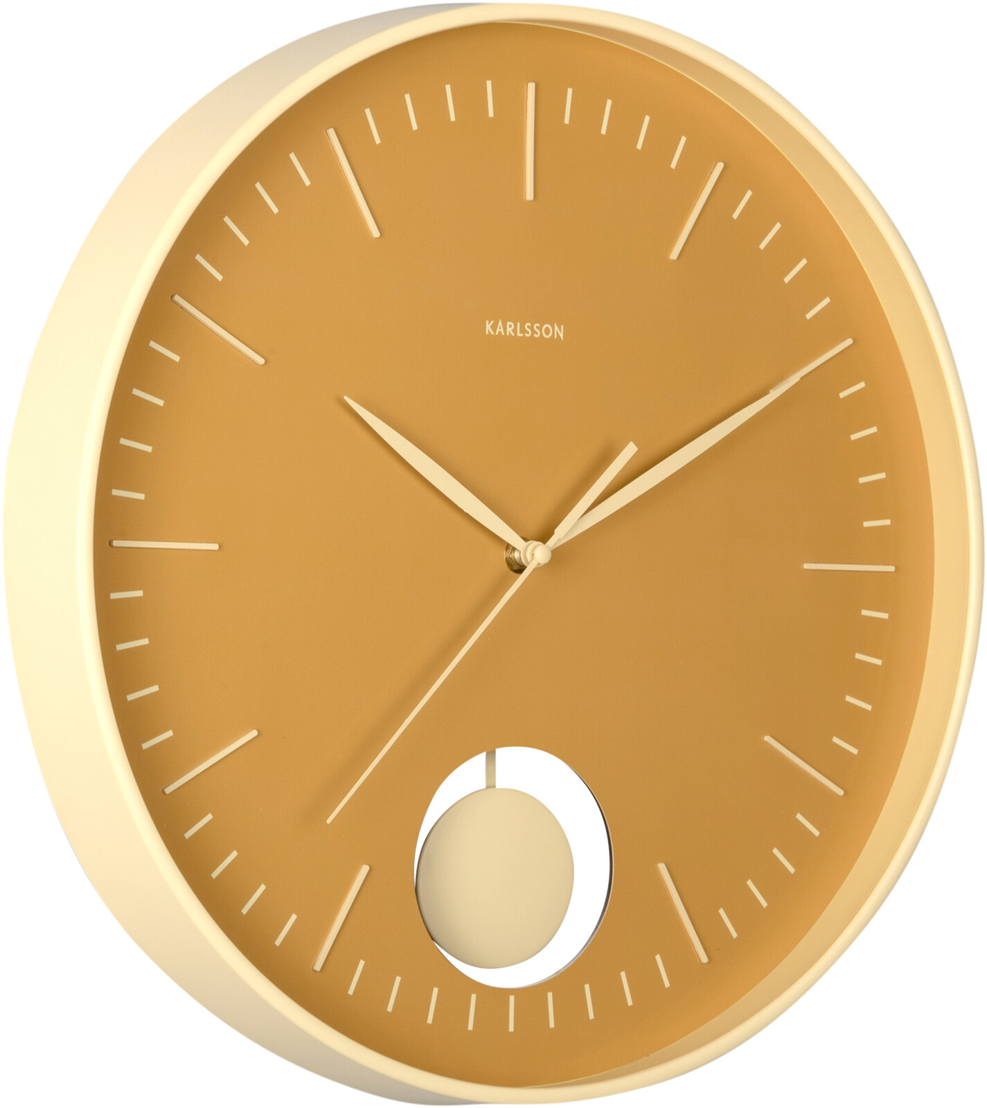 Karlsson Designové nástěnné hodiny s kyvadlem 6065YE