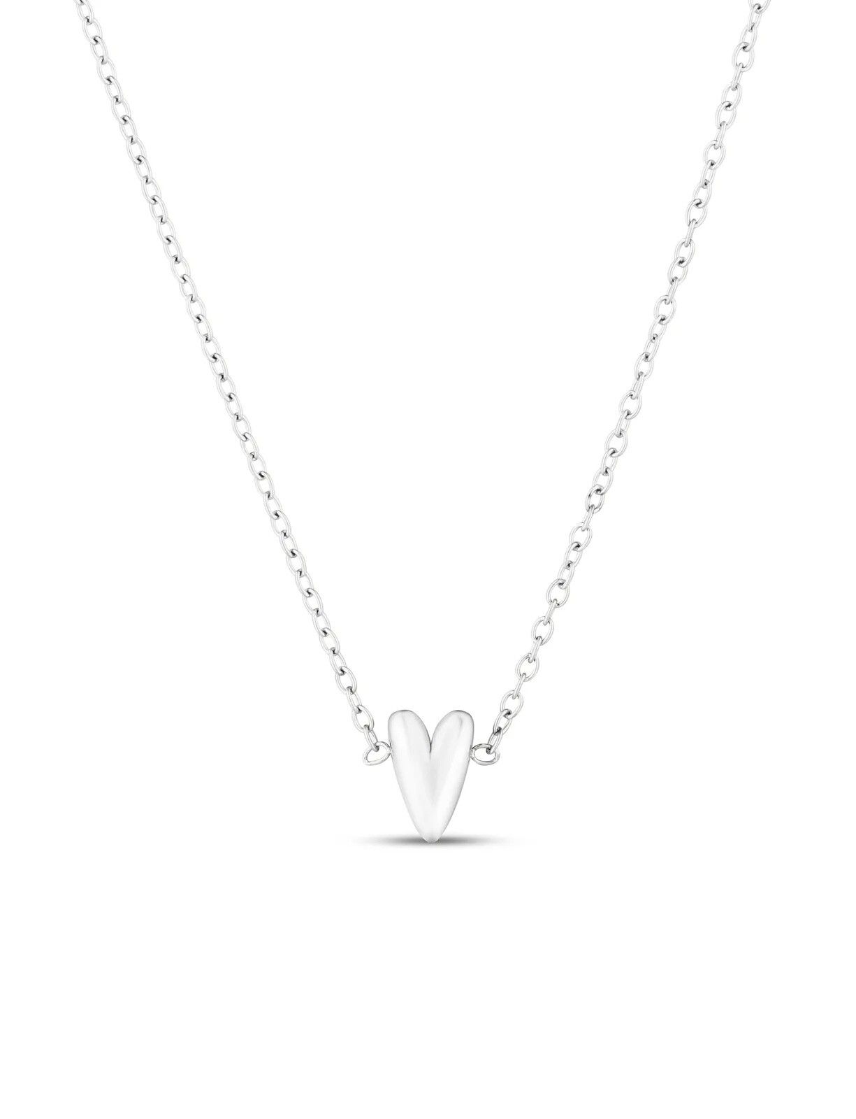 Vuch Ocelový náhrdelník s designovým srdcem Amora Silver