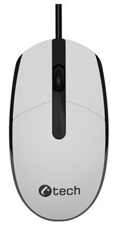 Myš C-TECH WM-10, černo/bílá, USB