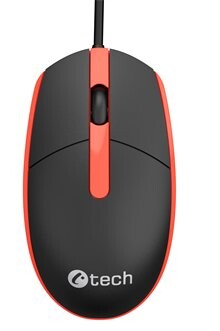 Myš C-TECH WM-10, černo/červená, USB