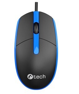 Myš C-TECH WM-10, černo/modrá, USB