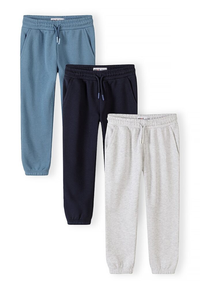 Tepláky slim-fit s elastickým pasem a stahovací šňůrkou 3pack Minoti 29FLEECE286 - 104/110 | 4/5let