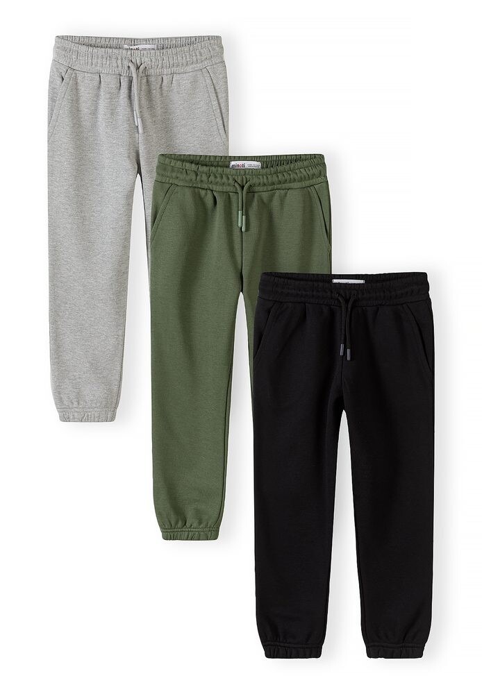 Tepláky slim-fit s elastickým pasem a stahovací šňůrkou 3pack Minoti 29FLEECE285 - 104/110 | 4/5let