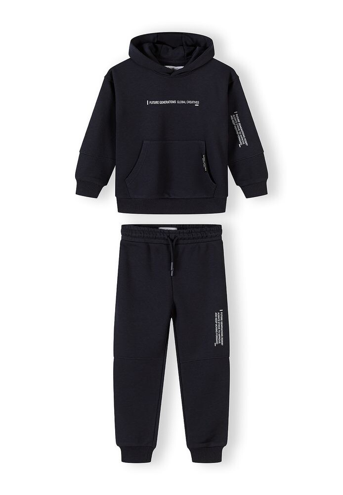 Tepláková souprava chlapecká Minoti 29FLEECE260 černá - 104/110 | 4/5let