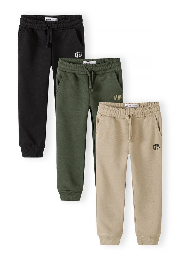 Tepláky chlapecké s elastickým pasem a stahovací šňůrkou 3pack Minoti 29FLEECE203 - 104/110 | 4/5let