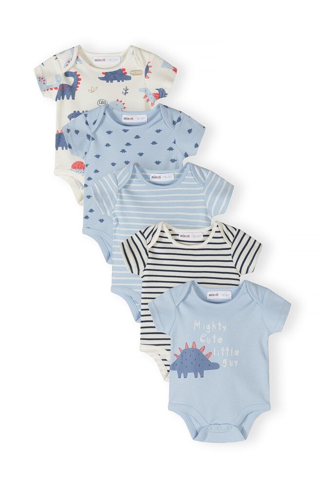 Body kojenecké 5pack Minoti 28BABYPACK26 modrá - 56/62 | 0/3m