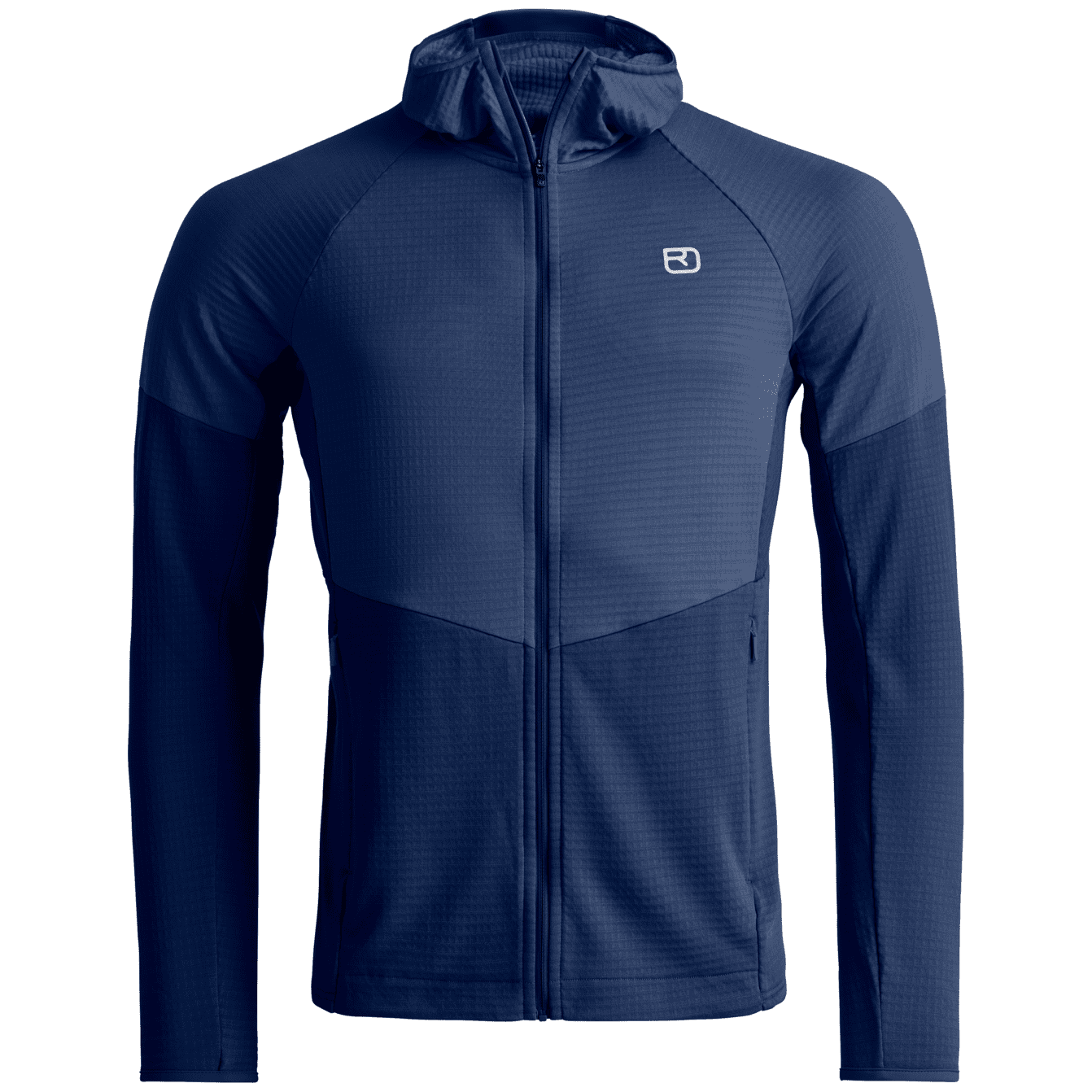Pánská funkční mikina Ortovox Fleece Light Grid Hoody M Velikost: L / Barva: modrá/oranžová