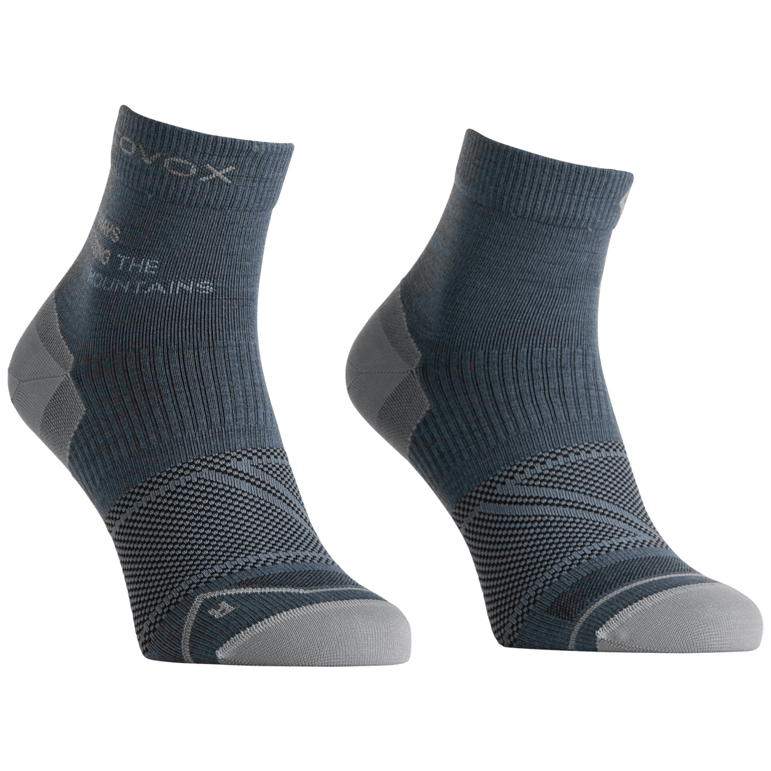Dámské merino ponožky Ortovox Alpine Light Quarter Socks W Velikost ponožek: 35-38 / Barva: modrá/šedá