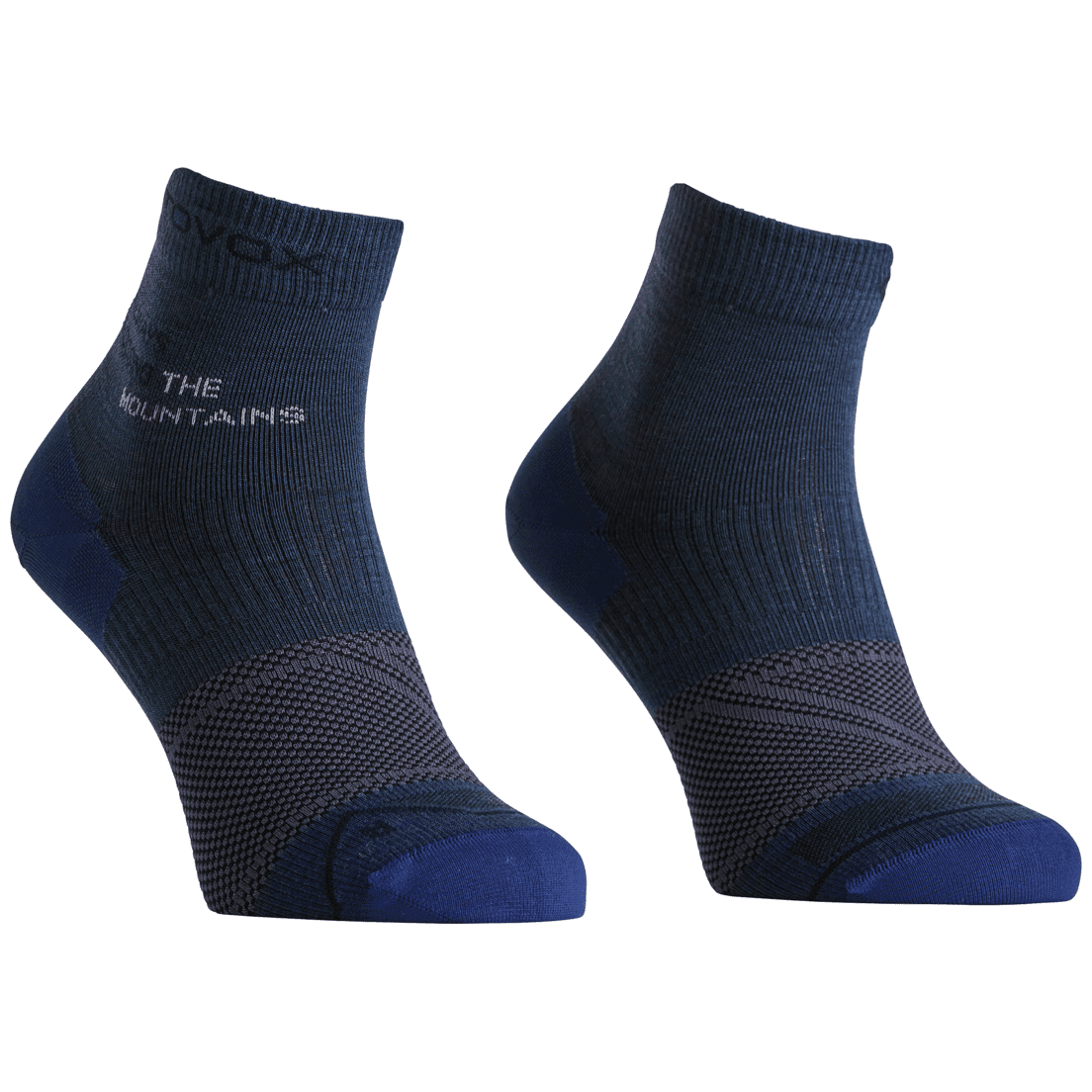 Pánské merino ponožky Ortovox Alpine Light Quarter Socks M Velikost ponožek: 39-41 / Barva: modrá/šedá