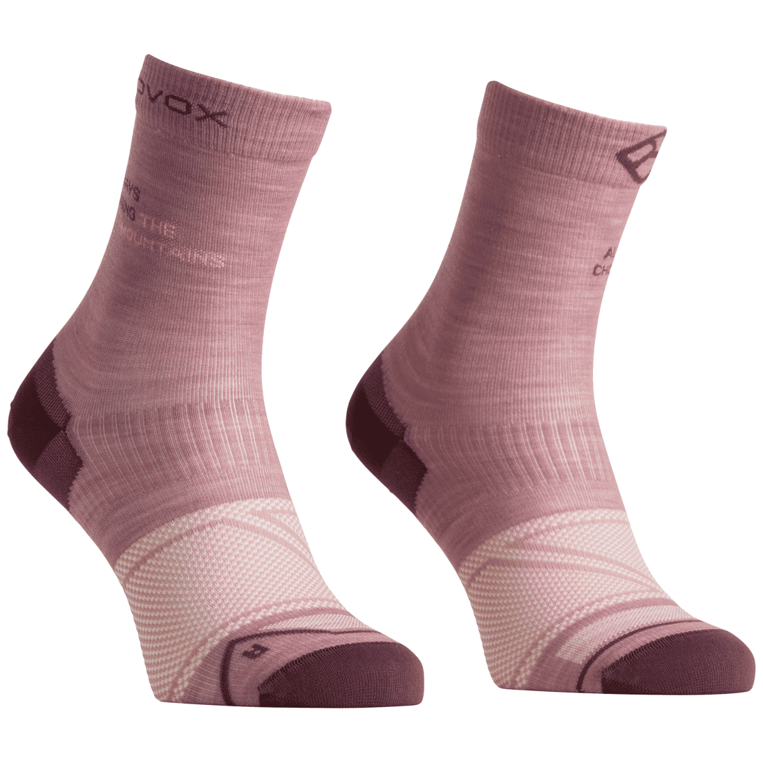 Dámské merino ponožky Ortovox Alpine Light Comp Mid Socks W Velikost ponožek: 35-38 / Barva: růžová