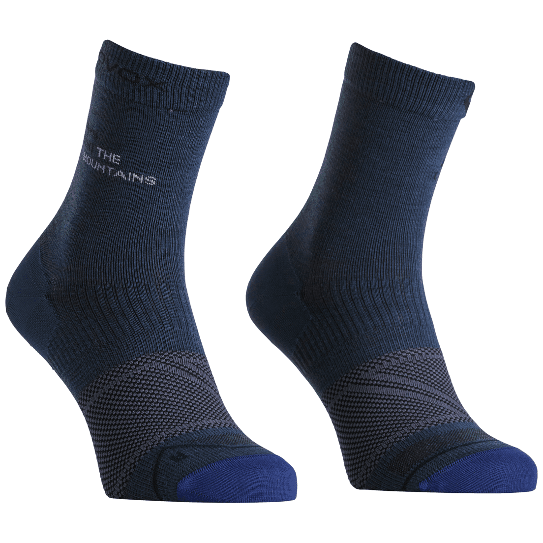 Pánské merino ponožky Ortovox Alpine Light Comp Mid Socks M Velikost ponožek: 39-41 / Barva: modrá/šedá