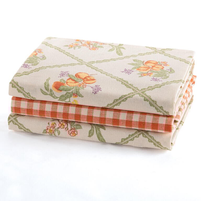 Bavlněné utěrky VINTAGE HARVEST 50 x 70 cm 3 ks