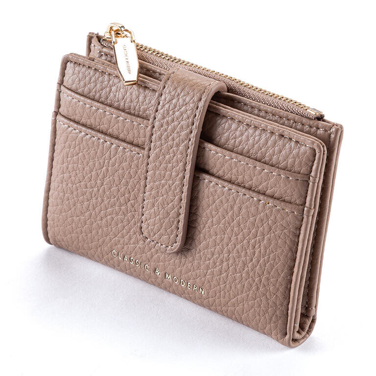 Malá peněženka se sponou béžová