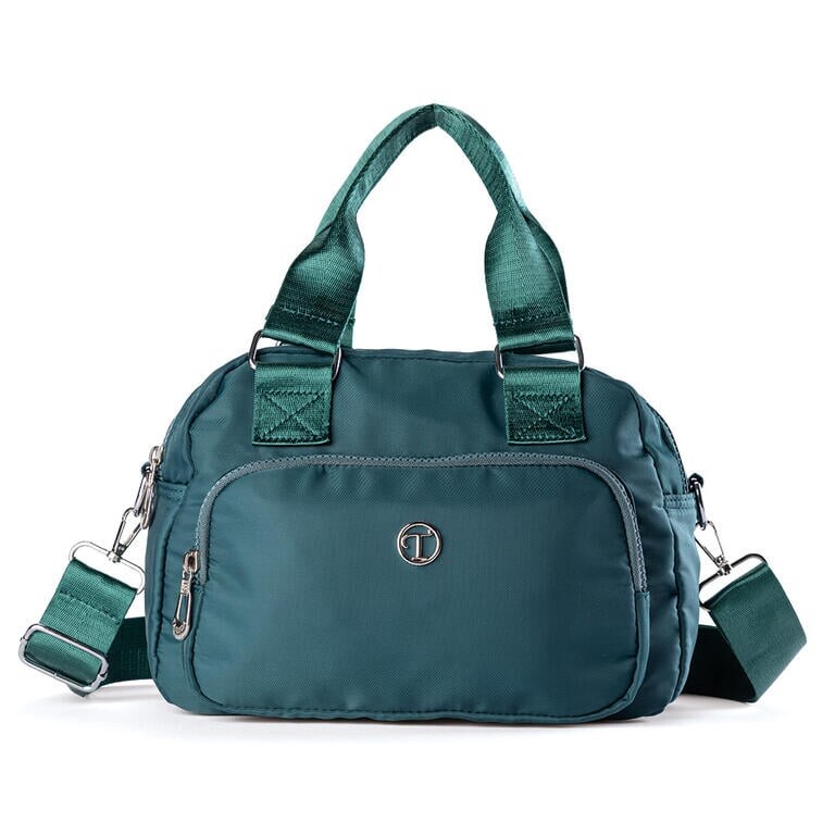 Midi kabelka s uchy a popruhem smaragdová