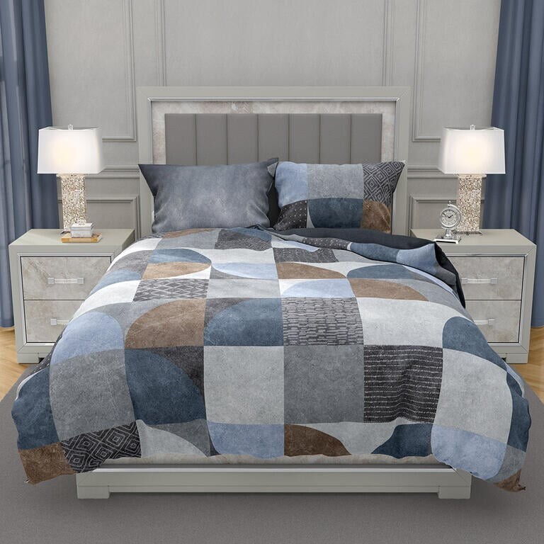 Saténové ložní povlečení URBAN BLUEPRINT